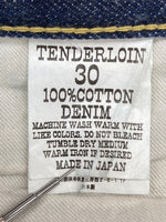 テンダーロイン TENDERLOIN T-RIDERS K-Seven デニム パンツ ボタンフライ 青 無地 デニム ブルー サイズ 30 104MB-311