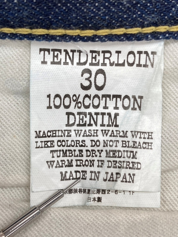 テンダーロイン TENDERLOIN T-RIDERS K-Seven デニム パンツ ボタンフライ 青 無地 デニム ブルー サイズ 30 104MB-311