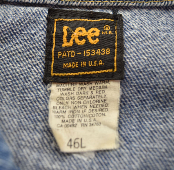 リー Lee 80s USA製 デニム トラッカー ジャケット Gジャン デニムジャケット 46L 220-2647  46L ジャケット ブルー 103MT-3000