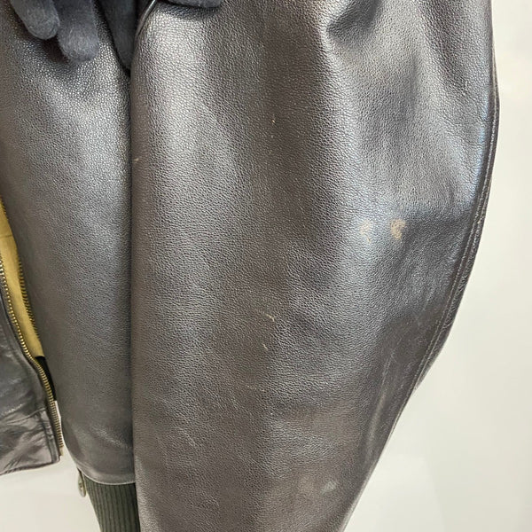 【曜日割引対象外】 リーバイス Levi's 90's 襟ボア付き 韓国製 レザージャケット フライト ジャケット ブラウン XLサイズ 201MT-4883 VB