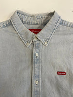 シュプリーム SUPREME 24SS Small Box Logo Denim Shirt Washed スモールボックスロゴ デニムシャツ 青 長袖シャツ ブルー Lサイズ 101MT-5044
