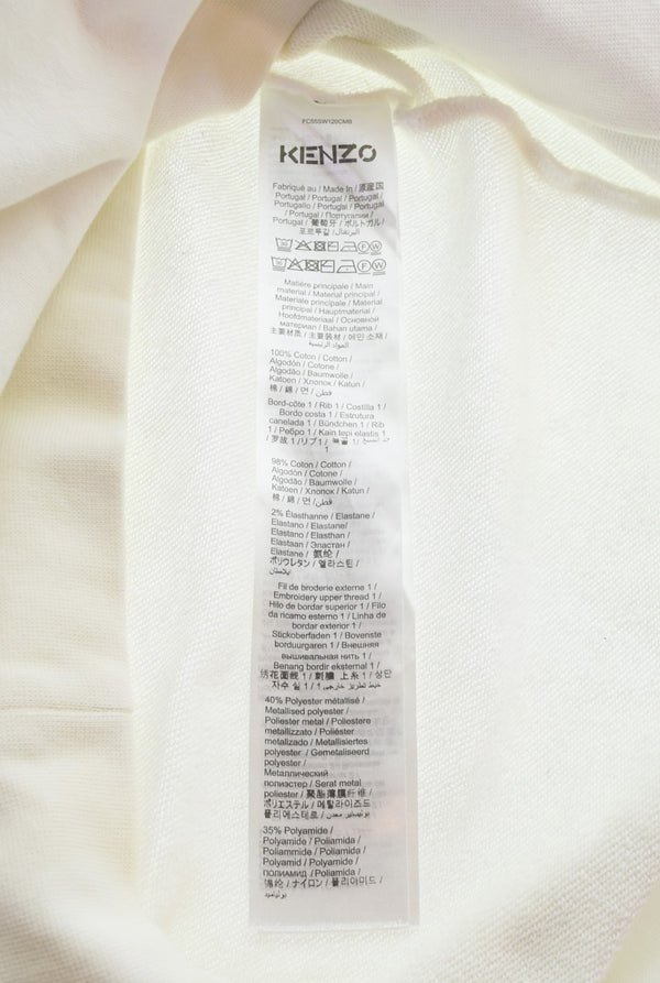 ケンゾー KENZO タイガーロゴ刺繍スウェット トラ刺繍 FC55SW120CMB スウェット ホワイト Sサイズ 103MT-3458
