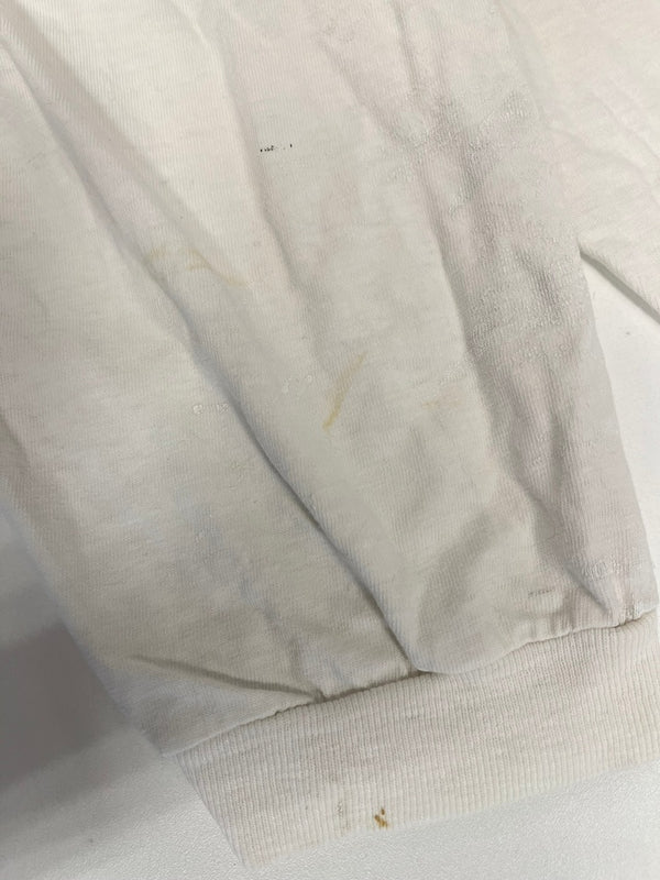 パタゴニア PATAGONIA 90s～ Vintage ヴィンテージ USA製 波柄 リングプリント ロングスリーブ 長袖カットソー 白 XL ロンT ホワイト LLサイズ 101MT-4782