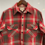 【曜日割引対象外】 ダブルアールエル RRL ネルシャツ 長袖シャツ レッド Mサイズ 201MT-4768 VB