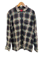 シュプリーム SUPREME Plaid Flannel Zip Up Shirt プレイドフランネルジップアップシャツ 長袖シャツ マルチカラー Lサイズ 101MT-4397