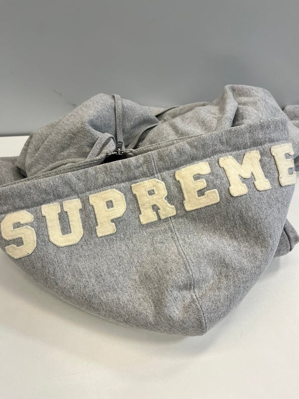 シュプリーム SUPREME 15FW 15AW Hooded Logo Zip Up Parka フードロゴジップアップパーカー 灰 グレー パーカ グレー Sサイズ 101MT-5001