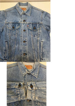 リーバイス Levi's 80's〜90's 71506-0214 ボタン裏715刻印 made in USA アメリカ製 vintage ヴィンテージ Gジャン ロング丈 デニム  42L ジャケット ブルー Lサイズ 101MT-3695