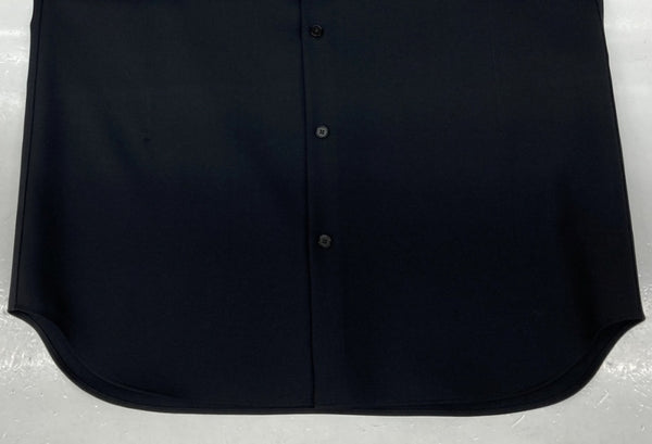 ジルサンダー JIL SANDER WOOL GABARDINE SHIRT ウール ギャバジン シャツ ボタン 長袖 ダークネイビー 紺 J23DL0003 J40159 サイズ 39 長袖シャツ 無地 ネイビー 104MT-1558