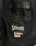 ショット SCHOTT レザー テーラードジャケット 黒 USA製 サイズ34 ジャケット ブラック 101MT-4981