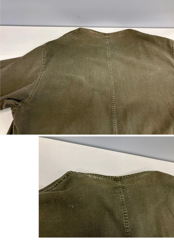 ミリタリー military 60's 60年代 US.ARMY 米軍 実物 ガスプロテクトコート ミリタリージャケット モッズコートノーカラー フィッシュテール VINTAGE ヴィンテージ MEDIUM コート カーキ Mサイズ 101MT-4906