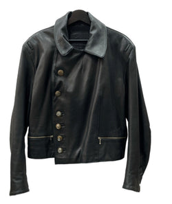 アビレックス AVIREX MARITHE FRANCOIS GIRBAUD マリテ フランソワ ジルボーLEATHER JACKET レザー ジャケット アウター 黒 ジャケット 無地 ブラック Lサイズ 104MT-1293