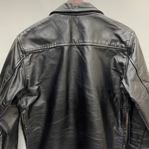 【曜日割引対象外】 ヴィンテージ vintage 70's Taubers レザープルオーバーシャツ ジャケット ブラック 38サイズ 201MT-4460 VB