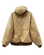 カーハート Carhartt ACTIVE JACKET アクティブジャケット ジップアップ 企業ロゴ フーディ ダック地 キャメル アウター 茶 ジャケット ロゴ ブラウン 2XLサイズ 104MT-1875