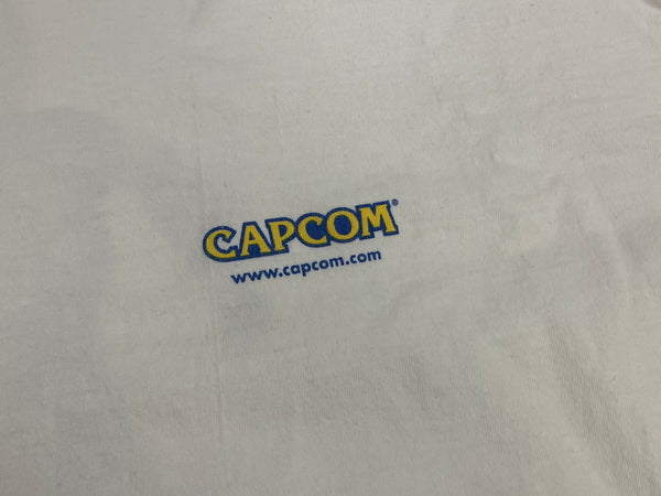 US US古着 90's~00's 90年代～ TULTEX CAPCOM カプコン DINO CRISIS ディノクライシス ゲームT 両面プリント XL Tシャツ ホワイト LLサイズ 101MT-4338
