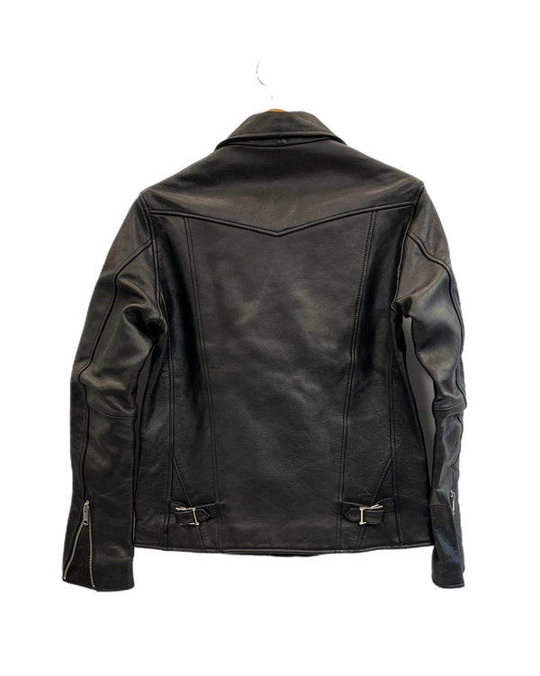 ジャーナルスタンダード JOURNAL STANDARD 牛革 ダブルライダースジャケット レザージャケット バイカー 黒 カウハイド 16-011-600-8060-3-0 ジャケット ブラック Lサイズ 101MT-5168