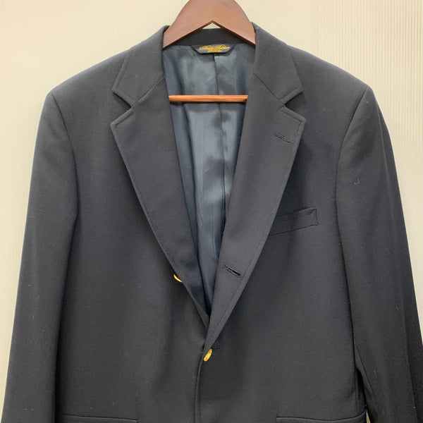 ブルックスブラザーズ Brooks Brothers 90's ３つボタン 金ボタン 紺 ブレザー USA製 ジャケット ネイビー 40サイズ 201MT-4246