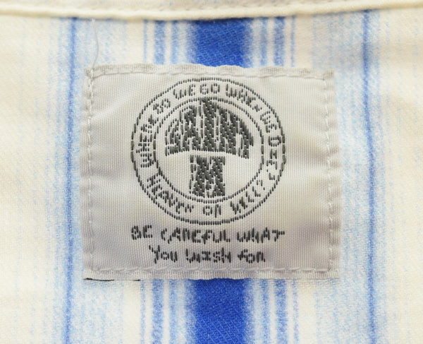 セントマイケル SAINT MICHAEL 22ss STRIPE PJ SHIRT ストライプ パジャマ シャツ SM-S22-0000-047 長袖シャツ ブルー Lサイズ 103MT-3234