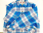 シュプリーム SUPREME Lined Flannel Snap Shirt バックロゴ チェック柄 裏ボア フランネル スナップボタン シャツ シャツジャケット XL ジャケット ブルー LLサイズ 101MT-3686