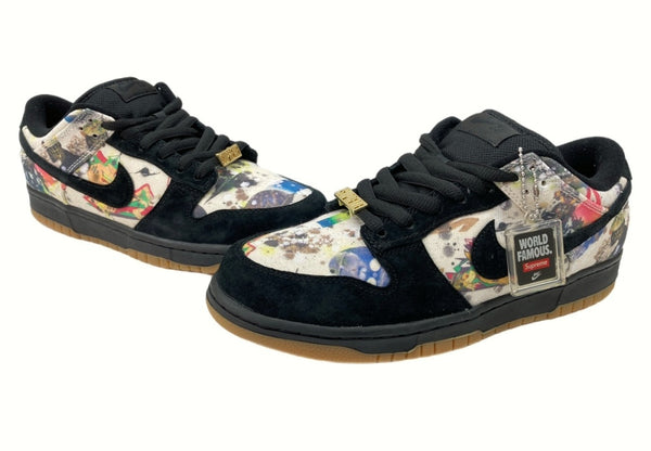 ナイキ NIKE 23年製 × SUPREME × RAMMELLZEE シュプリーム ラメルジー SB DUNK LOW ダンク ロー 黒 FD8778-001 メンズ靴 スニーカー ブラック 27.5cm 104-shoes584