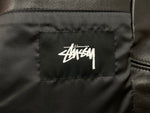ステューシー STUSSY Schott ショット コラボ シングル ライダース レザー 革ジャン ラムレザー 羊革 USA製 黒 7547 サイズ 38 ジャケット ライン ブラック 104MT-2077