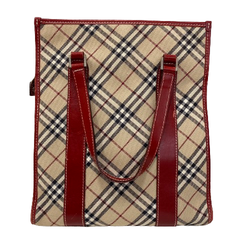 バーバリー Burberry BLUE LABEL ノバチェック トートバッグ バッグ レディースバッグ トートバッグ チェック レッド 201goods-455