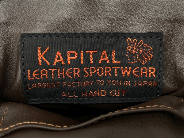 キャピタル KAPITAL SHOULDER POUCH がま口 ショルダー ポーチ チェーン 斜めがけ バッグ 茶 バッグ メンズバッグ ショルダーバッグ・メッセンジャーバッグ 無地 ブラウン 104B-49