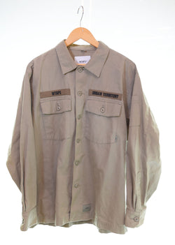 ダブルタップス WTAPS 21AW BUDS/LS/COTTON.SERGE バッツ ロングスリーブ シャツ  212BRDT-SHM02 3 長袖シャツ カーキ 103MT-2968