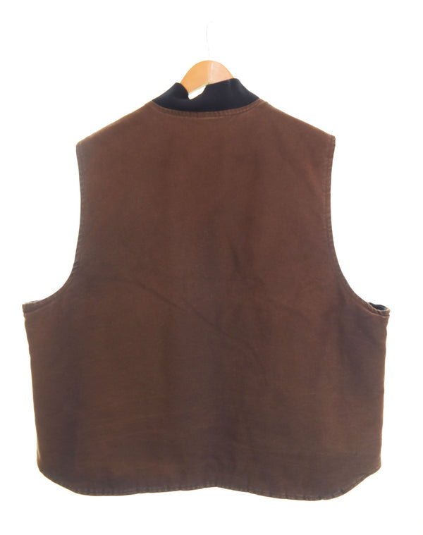 カーハート Carhartt USA製 Duck Vest ダックベスト 2XL 茶 2XL ベスト ブラウン 3Lサイズ 103MT-2464