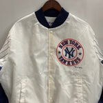 【曜日割引対象外】 ヴィンテージ vintage 80's チョークライン CHALK LINE MLB USA製 ナイロン ジャケット ホワイト Lサイズ 201MT-4208 VB