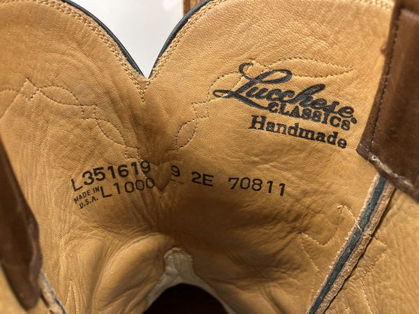 ルケーシー Lucchese Classics WESTERN BOOTS ウエスタン ブーツ ローパー ロング ツートン 茶 黒 L3516 メンズ靴 ブーツ ウエスタン ブラウン サイズ 9 2E 104S-1074