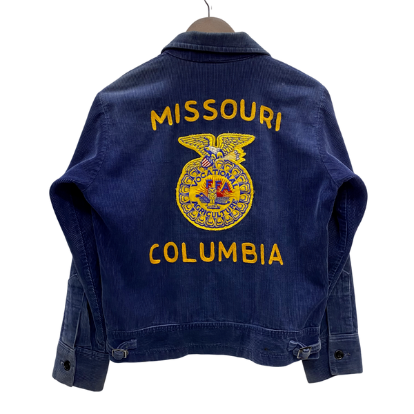 【曜日割引対象外】 ヴィンテージ vintage FFA ファーマーズジャケット コーデュロイ ジャケット ネイビー 36サイズ 201MT-4296 VB