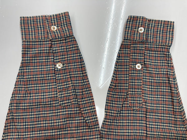 ダブルアールエル RRL 90s 90年代 三ツ星タグ オープンカラー 開襟 ボックス ポケット  長袖シャツ チェック マルチカラー Lサイズ 104MT-2059