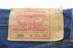 リーバイス Levi's 90s 501 MAde in USA ミント ボタン裏546 90's USA製 濃紺 デニム ネイビー 30/36 103MB-495
