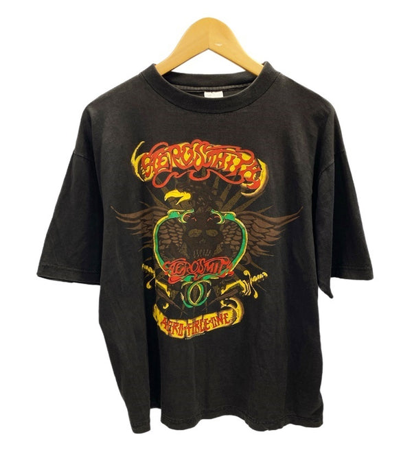 バンドTシャツ BAND-T 90's 90s AEROSMITH 1993 Tour T-Shirt エアロスミス ツアーTシャツ 黒 半袖 XL Tシャツ プリント ブラック LLサイズ 101MT-2464