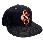 【曜日割引対象外】 【中古】ニューエラ New Era × ONE PIECE OF ROCK 8サイズ デニム 帽子 メンズ帽子 キャップ ブルー 201goods-831 VB