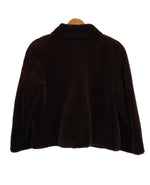 サガミンク SAGA MINK ROYAL ロイヤル ショート丈 毛皮コート ファージャケット 丸ボタン  ジャケット ブラウン フリーサイズ サイズF 101LT-232