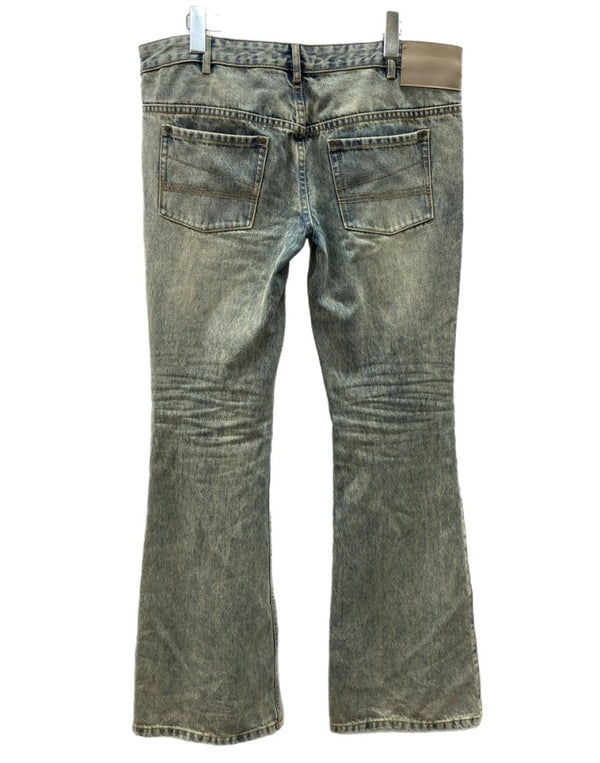 エンタイアスタジオ entire studios SLIM-FLARED JEANS スリム フレア ジーンズ ローライズ デニム 無地 ES2589SW デニム ブルー Mサイズ 104MB-330