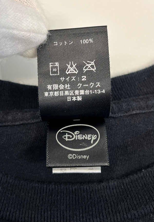 ナンバーナイン NUMBER (N)INE ×Disney ディズニー 復刻キャラクターTシャツ ミッキー 黒 11330456 サイズ2 Tシャツ ブラック 101MT-4638