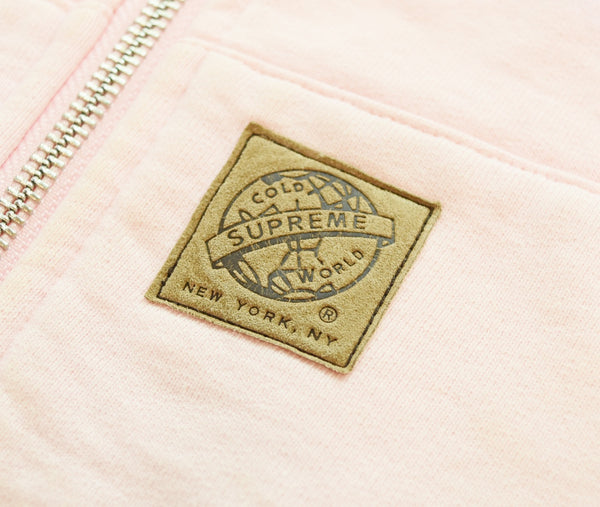 シュプリーム SUPREME 00s 初期 COLD WORLD Double Face Full Zip Hoody コールドワールド ダブルフェイス フルジップフーディー 00's パーカ ピンク Lサイズ 103MT-3388