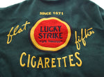ラッキーストライク LUCKY STRIKE 125TH 125周年 ARM LEATHER WOOL STADIUM JACKET VARCITY JACKET アーム レザー ウール スタジャン  ジャケット グリーン Lサイズ 103MT-2571
