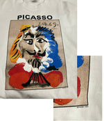 ヴィンテージ vintage 90's 90s Pablo Picasso Portrait Imaginaire Musketeer art アート パブロ・ピカソ プリント XL スウェット ホワイト LLサイズ 101MT-3413