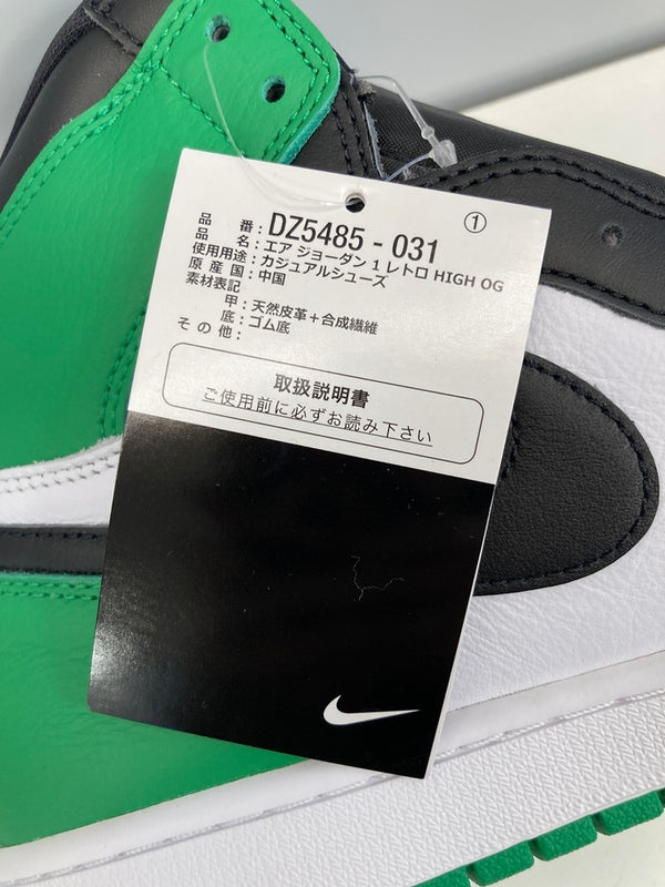 ジョーダン JORDAN Nike Air Jordan 1 Retro High OG Celtics Black and Lucky Green ナイキ エアジョーダン1 レトロ ハイ OG セルティックス ブラック アンド ラッキーグリーン DZ5485-031 メンズ靴 スニーカー グリーン 29cm 101sh-1953