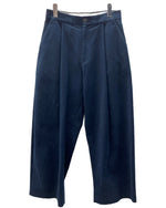 スタジオニコルソン STUDIO NICHOLSON PEACHED COTTON TWILL PANTS ピーチ コットン ツイル パンツ ジップフライ ワイド ズボン 紺 無地 SNM-351 ボトムスその他 ネイビー Sサイズ 104MB-154