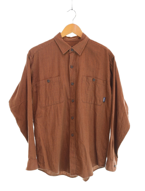 パタゴニア PATAGONIA 00s ORGANIC COTTON SHIRT オーガニックコットンシャツ 00's 53836F6 長袖シャツ ブラウン Sサイズ 103MT-3385