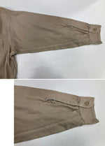 ヴィンテージ vintage 50's 50年代 SEARS ROEBUCKS HERCULES MOUNTAIN CLOTH シアーズ ヘラクレス ワークシャツ 猫目ボタン チノ アーミークロス - 長袖シャツ ベージュ 101MT-5024
