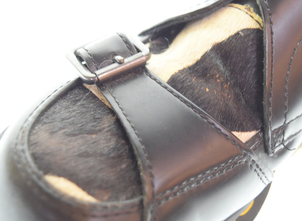 ドクターマーチン Dr.Martens ハラコ ダブル モンクストラップシューズ 黒  GV04V レディース靴 ブーツ その他 ブラック UK6 25cm 103S-1073