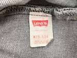 リーバイス Levi's 90s 90年代 501 先染め ブラック ジーンズ ジーパン USA製 ボタン裏653 無地 デニム ブラック W29 L34 104MB-295