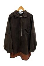 アンセルム ANCELLM VEGAN LEATHER SKIPPER LONG LS ZIP SHIRT ヴィーガンレザースキッパーロングロングスリーブジップシャツ ANC-SH43 サイズ2 長袖シャツ ブラウン 101MT-4986