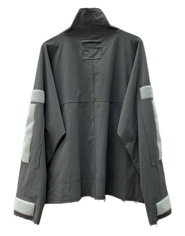 ヒューミス HUMIS 20AW MILITARY TURTLENECK L/S TEE ミリタリー タートルネック ロンT ハイネック プルオーバー 灰 M-T01403 スウェット 無地 グレー Mサイズ 104MT-2113