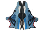 ナイキ NIKE 18年製 × Travis Scott トラヴィス スコット AIR JORDAN 4 RETRO UNIVERSITY BLUE エア ジョーダン レトロ UNC AJ4 シューズ 青 308497-406 メンズ靴 スニーカー ブルー 29cm 104S-1034